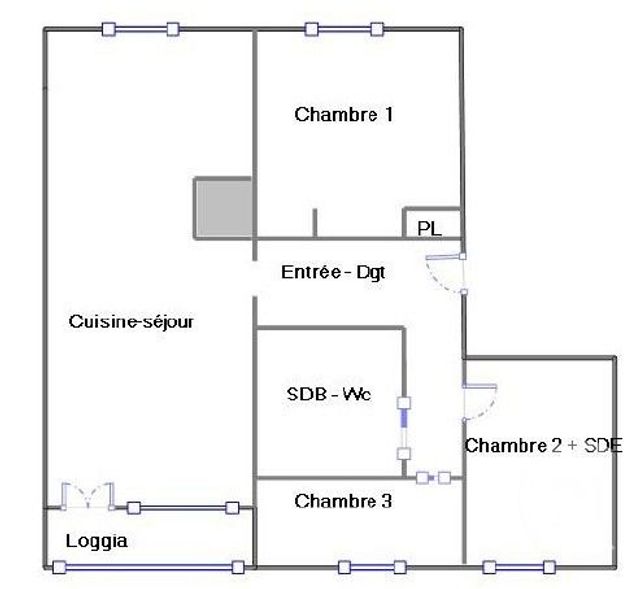 Appartement F3 à vendre - 3 pièces - 62.0 m2 - SETE - 34 - LANGUEDOC-ROUSSILLON - Century 21 Alizés - Puig Immobilier