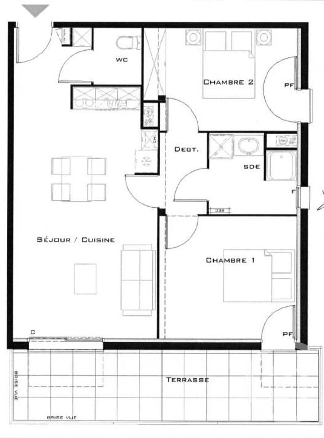 Appartement F3 à louer - 3 pièces - 60.95 m2 - SETE - 34 - LANGUEDOC-ROUSSILLON - Century 21 Alizés - Puig Immobilier
